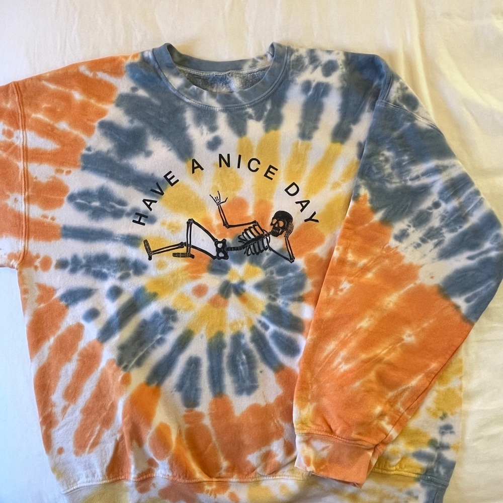 Tie-Dye "Have A Nice Day" Urban Outfitters Sweatshirt
